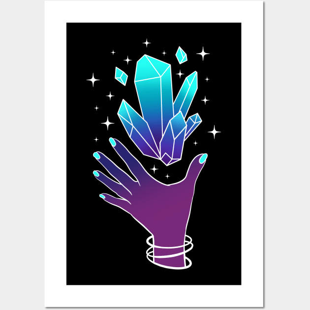 Crystal Power - Blue Crystal Wall Art by thehousekat